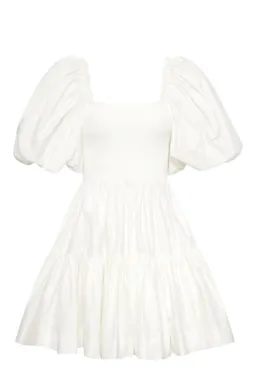 Aje Casa Puff Sleeve Mini Knit Dress White Size 14 for rent on The Volte - image 5