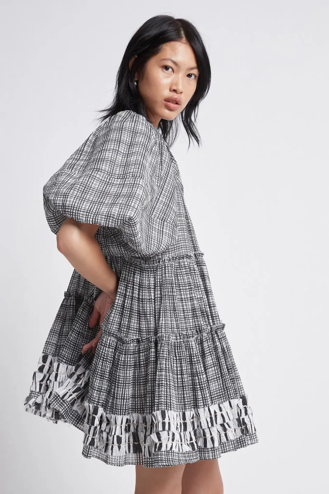 Aje Memento Mini Dress Print Size 8 for rent on The Volte - main image