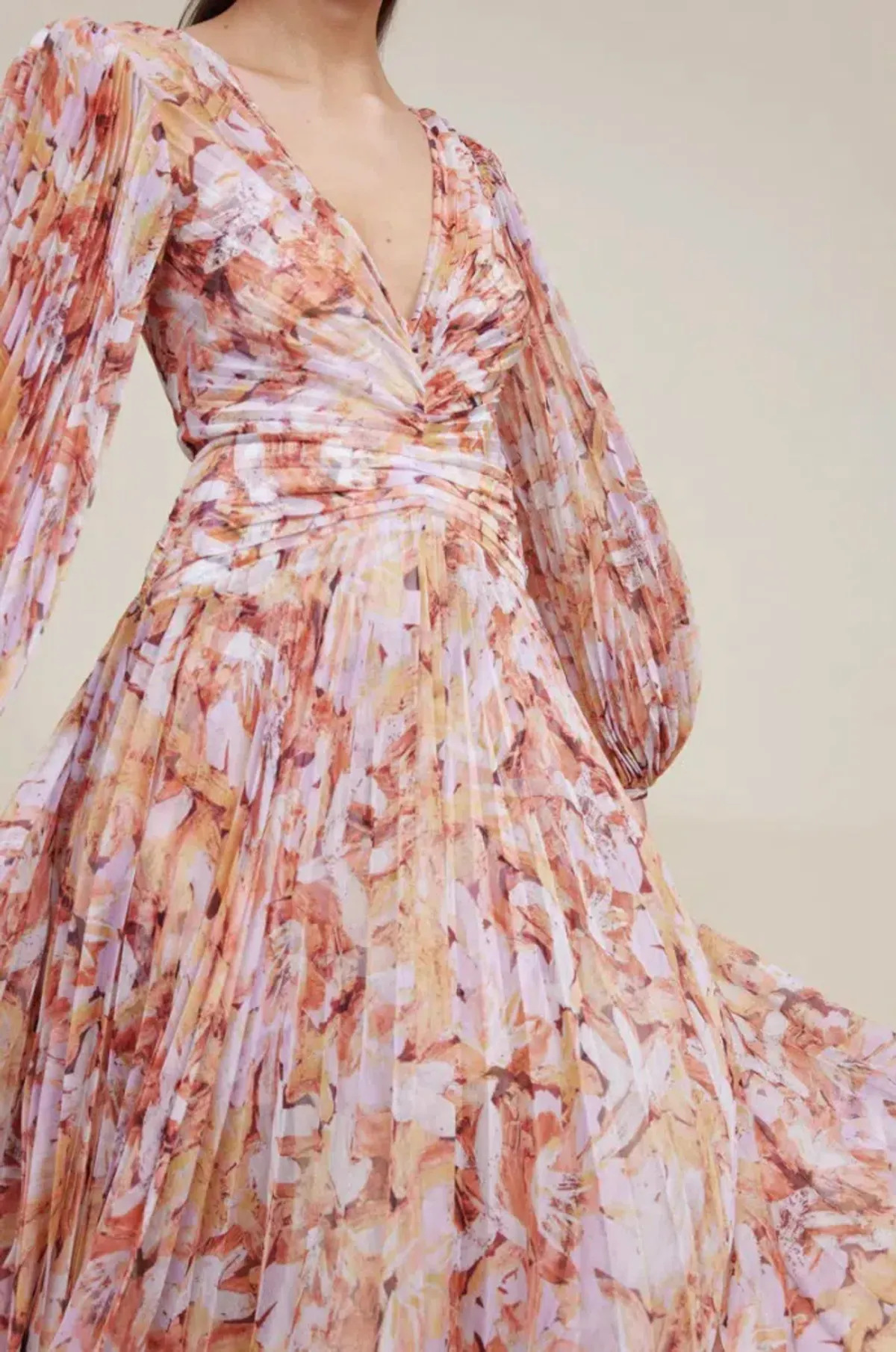 Acler Astone Dress in Lilac Brush Print Size 10 - Image 3