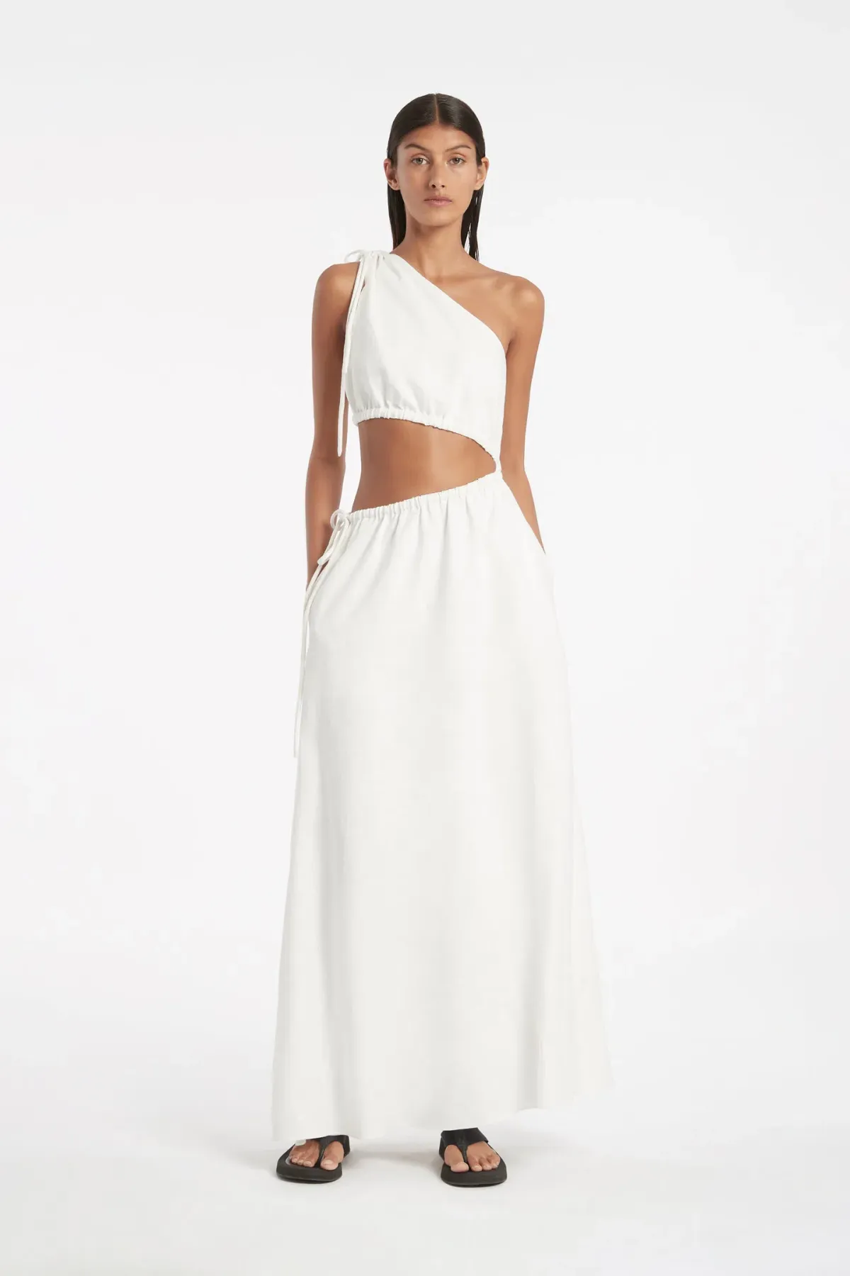 Sir The Label Blanche Asym Gown in Ivory Size 1 for rent on The Volte - main image