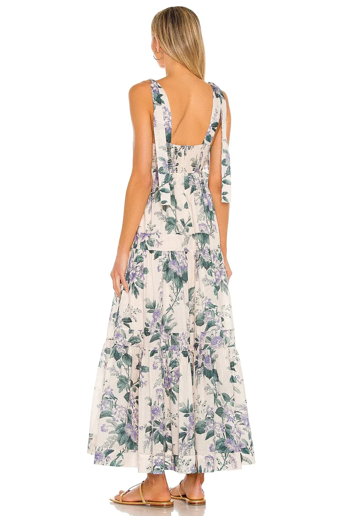 Zimmermann Cassia Tie Shoulder Dress Print Size 6 - Image 4