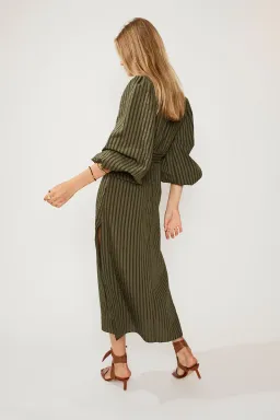 Suboo Queenie Cut Out Dress Olive Green Size 8 for rent on The Volte - image 3