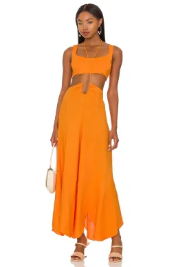 Cult Gaia Eileen Dress Apricot Orange Size XS for rent on The Volte - image 1