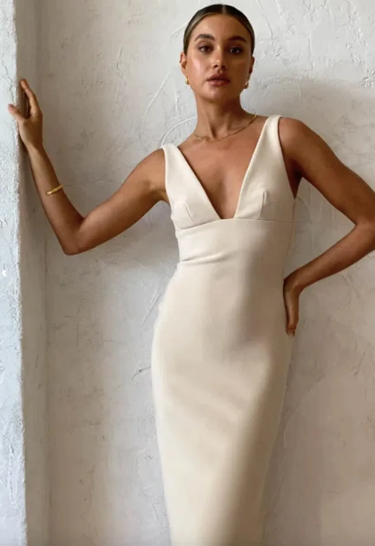 Bec & Bridge Iris Midi Dress Macadamia Size 8 - Image 3