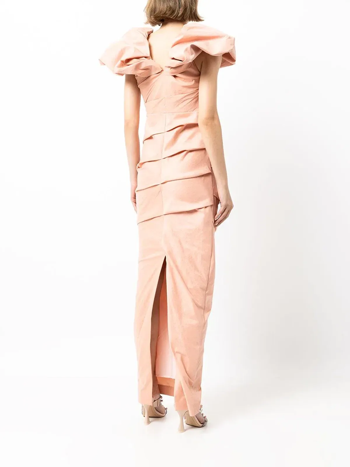 Rachel Gilbert Frey Gown Peach Size 2 / AU 10 - Image 5