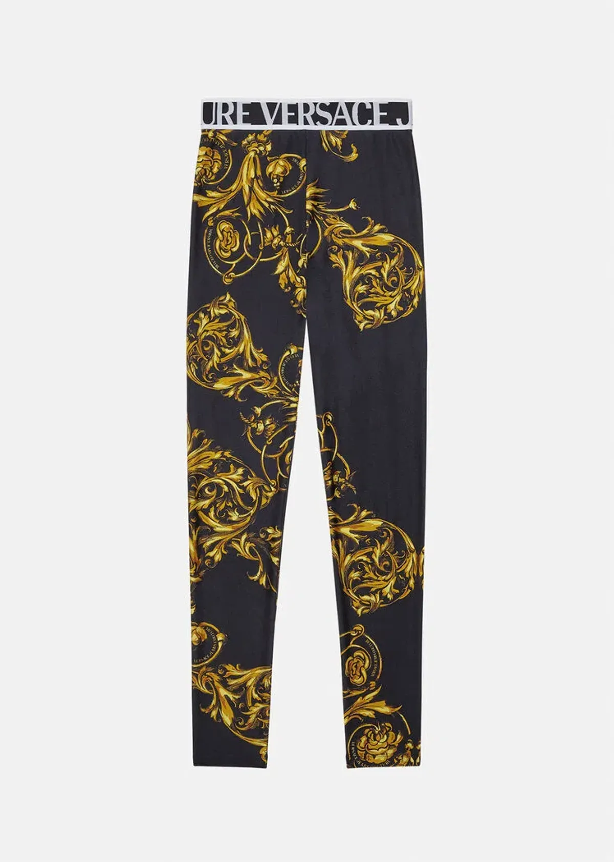 Versace Garland Crop Top and Leggings Set Black/Print Size 8 - Image 8