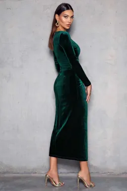 Elle Zeitoune Corrine Dress Emerald Green Size 10 for rent on The Volte - image 3