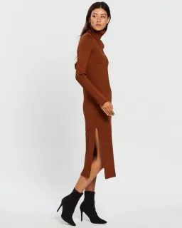 Camilla and Marc Winifred Knit Dress Brown Size 10 for rent on The Volte - image 2