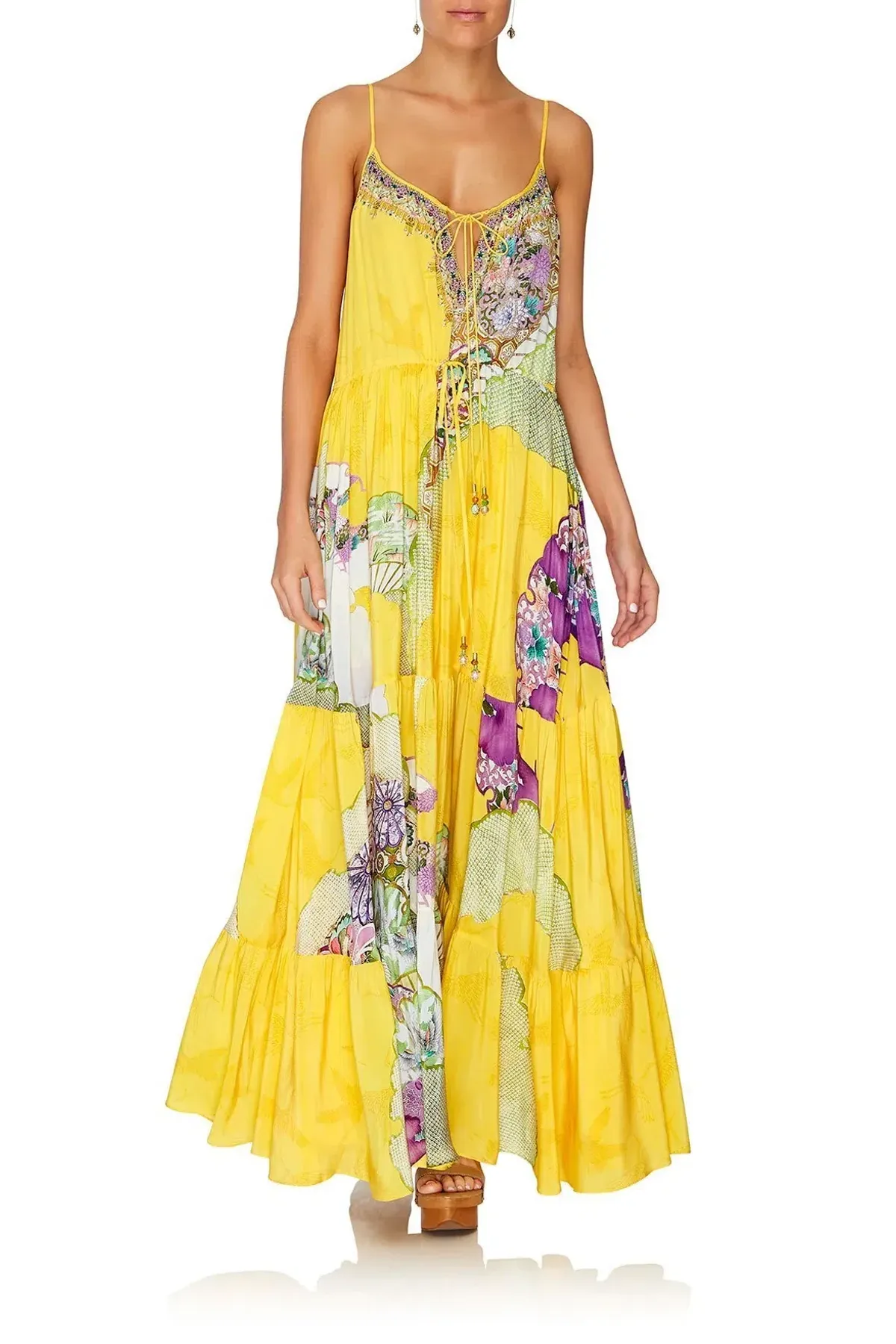 Camilla Golden Years Dress With Front Tie Detail Print Size (M) - Image 2