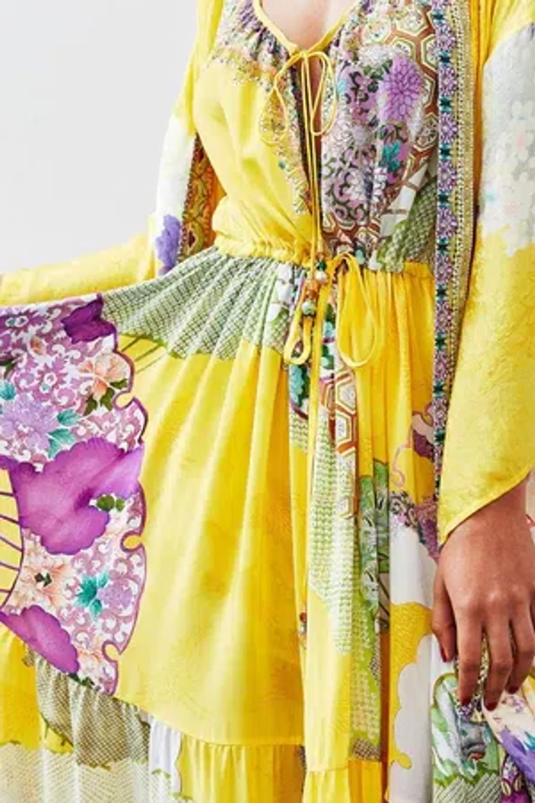 Camilla Golden Years Dress With Front Tie Detail Print Size (M) for rent on The Volte - main image