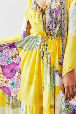 Camilla Golden Years Dress With Front Tie Detail Print Size (M) for rent on The Volte - image 5