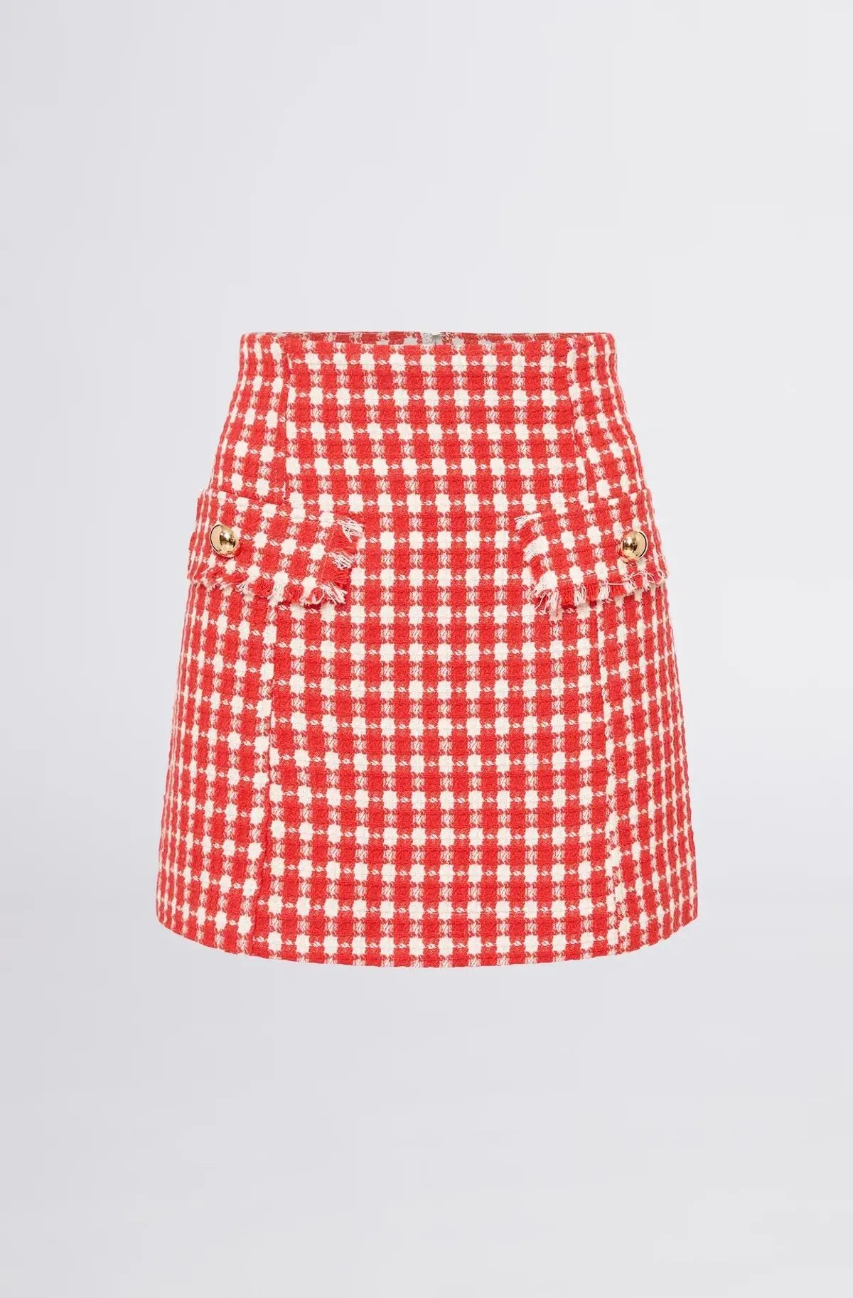 Sheike Alice Check Jacket and Skirt Set Red Size 6 - Image 3