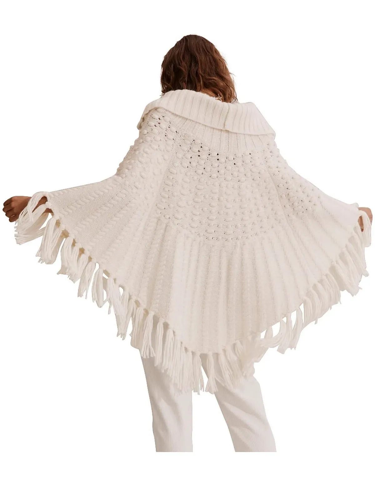 Country Road Knit High Neck Poncho Top One Size - Image 2