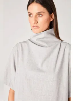 Camilla & Marc Theo Relaxed Mini Dress in Grey Melange Size 14 for rent on The Volte - image 3