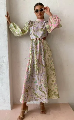 Alemais Marta Cutout Dress Print Size 14 for rent on The Volte - image 4