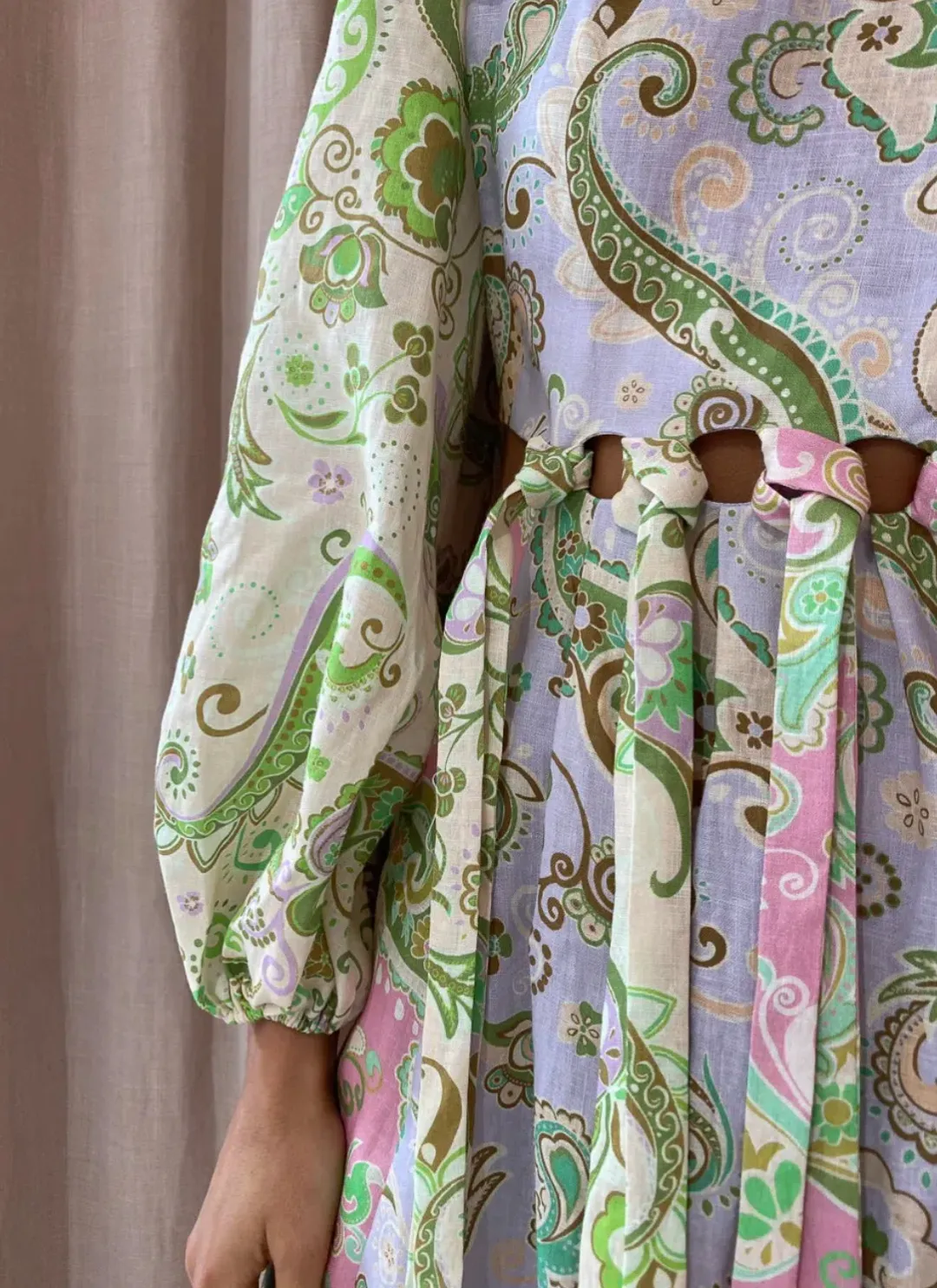 Alemais Marta Cutout Dress Print Size 14 for rent on The Volte - main image