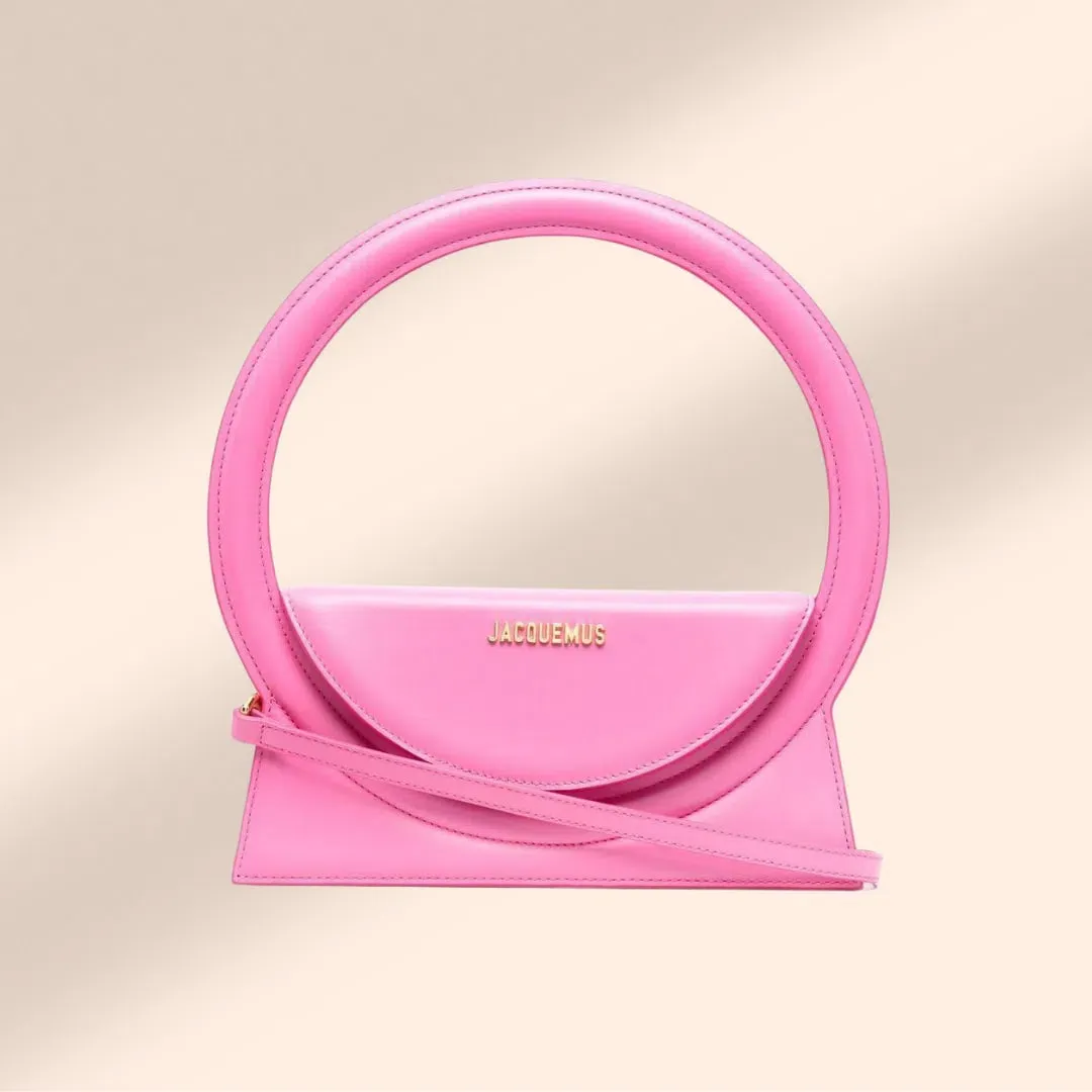 Jacquemus Le Sac Rond Shoulder Bag Pink for rent on The Volte - main image