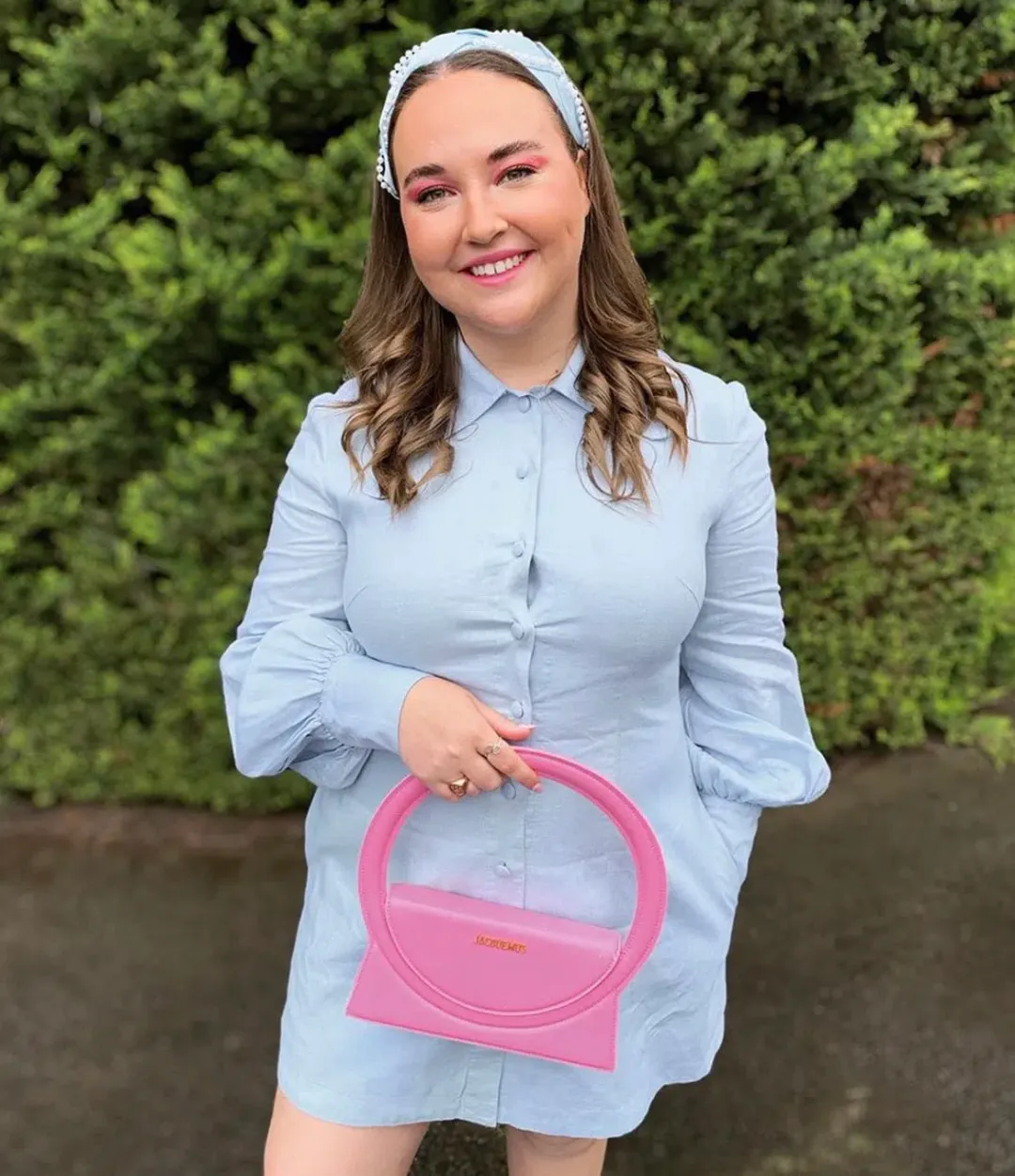 Jacquemus Le Sac Rond Shoulder Bag Pink for rent on The Volte - main image