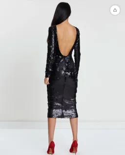 Santina Nicole Sequin Backless Dress Black Size 12 for rent on The Volte - image 3