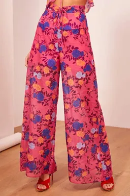 Finders Keepers Visions Floral Wide Leg Pants Print Size XL / AU 12 for rent on The Volte - image 1