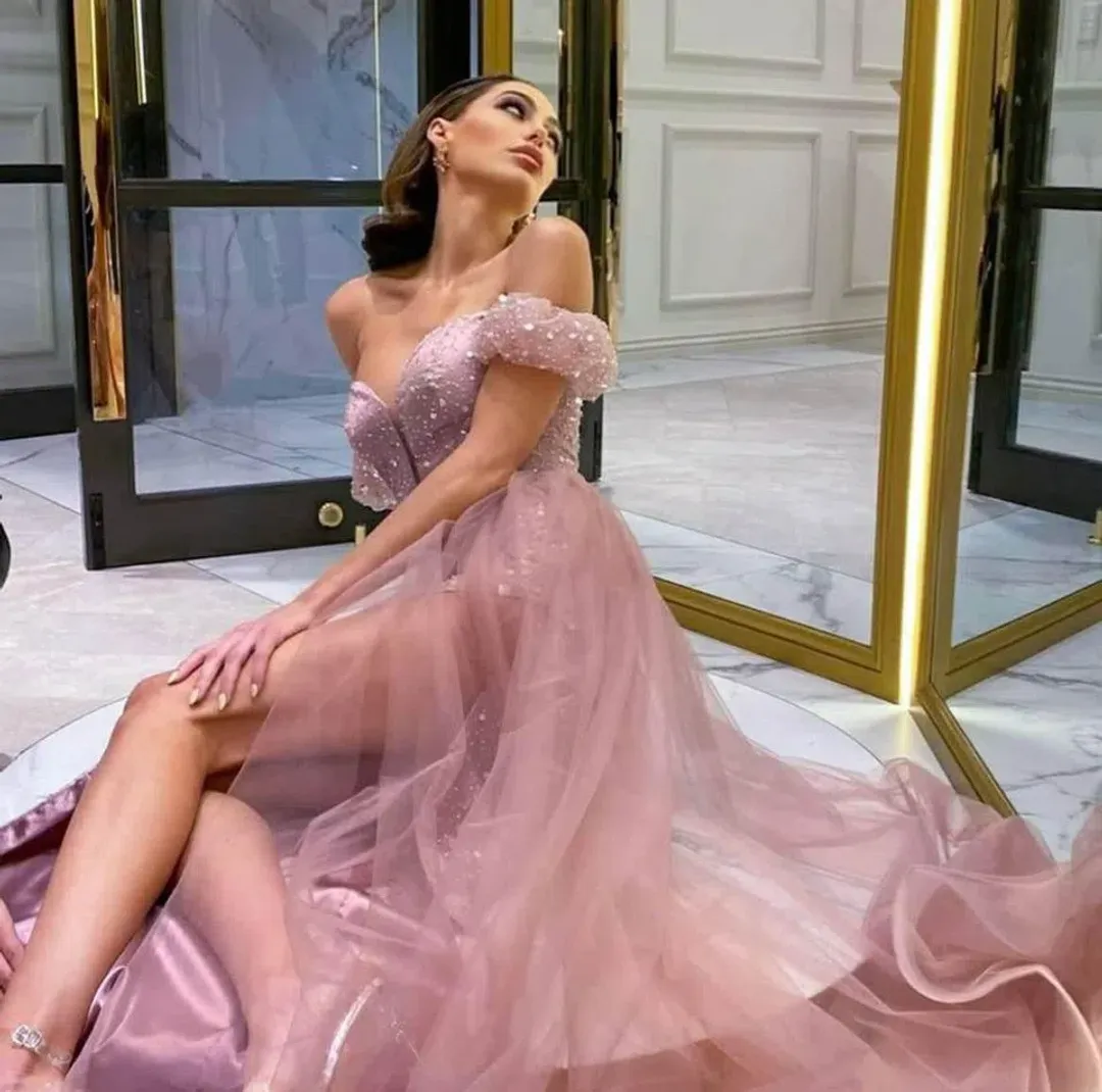 Marian Rahme Blossom Gown Pink Size 14 for rent on The Volte - main image