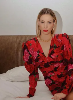 MAGDA BUTRYM Silk V Neck Dress Floral Print for rent on The Volte - image 12