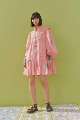 Alemais Cleo Smock Mini Dress Pink Size 10 for rent on The Volte - image 2