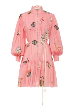 Alemais Cleo Smock Mini Dress Pink Size 10 for rent on The Volte - image 3