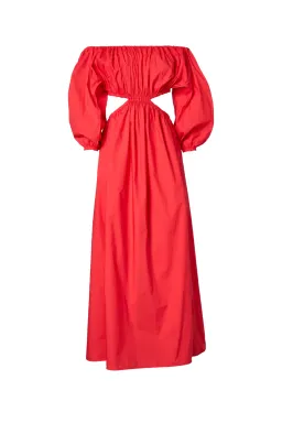 Scanlon Theodore Parachute Cotton Gather Dress Poppy Size 6 for rent on The Volte - image 3