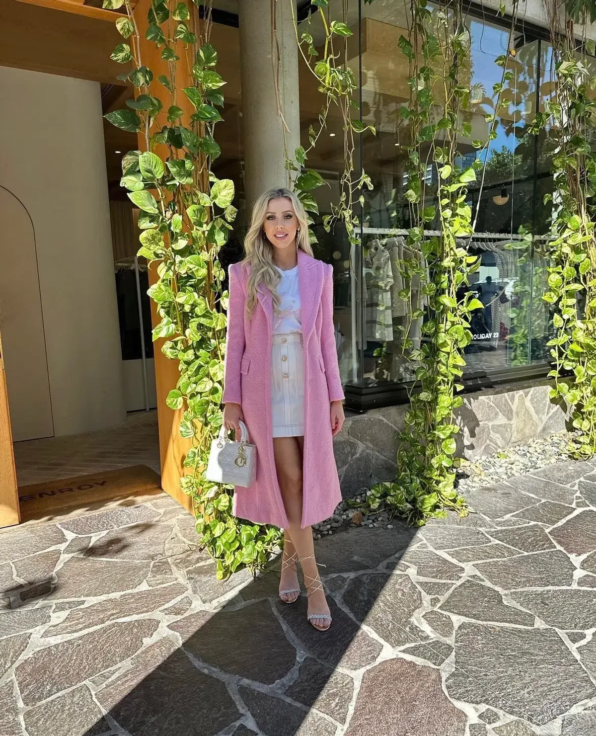 Christian Dior Mini Lady Dior Latte Cannage Lambskin - Image 7