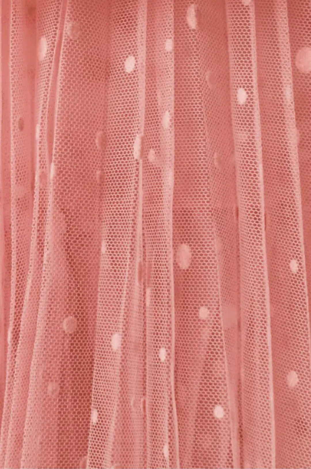 Monique Lhuillier Dotted Tulle Party Dress Bubblegum Pink Size 8 for rent on The Volte - main image