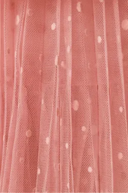 Monique Lhuillier Dotted Tulle Party Dress Bubblegum Pink Size 8 for rent on The Volte - image 7