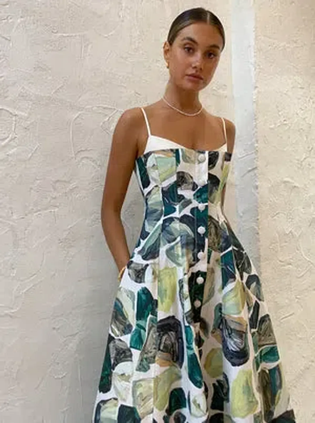 Alemais - Siena Bandeau Midi Dress Green - Size 10 for rent on The Volte - main image