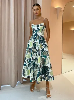 Alemais - Siena Bandeau Midi Dress Green - Size 10 for rent on The Volte - image 4