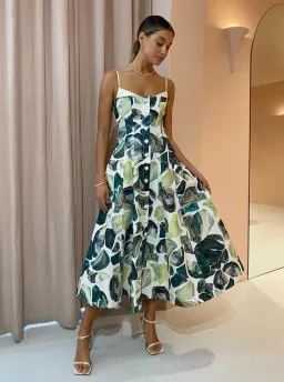 Alemais - Siena Bandeau Midi Dress Green - Size 10 for rent on The Volte - image 1