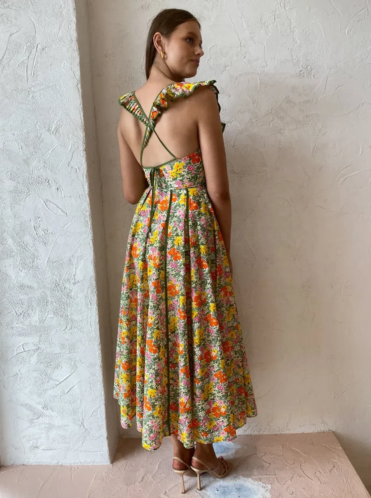 Alemais - Cabana Midi Apron Dress Print - Size 10 - Image 3