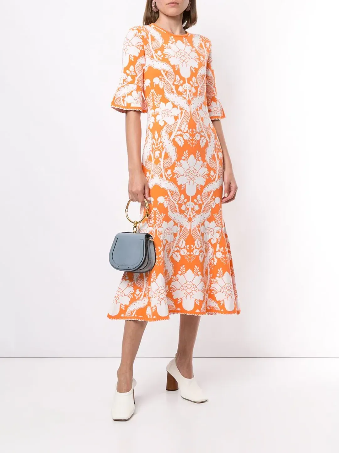 Alice McCall Sittin Pretty Midi Dress Orange Size 8 for rent on The Volte - main image