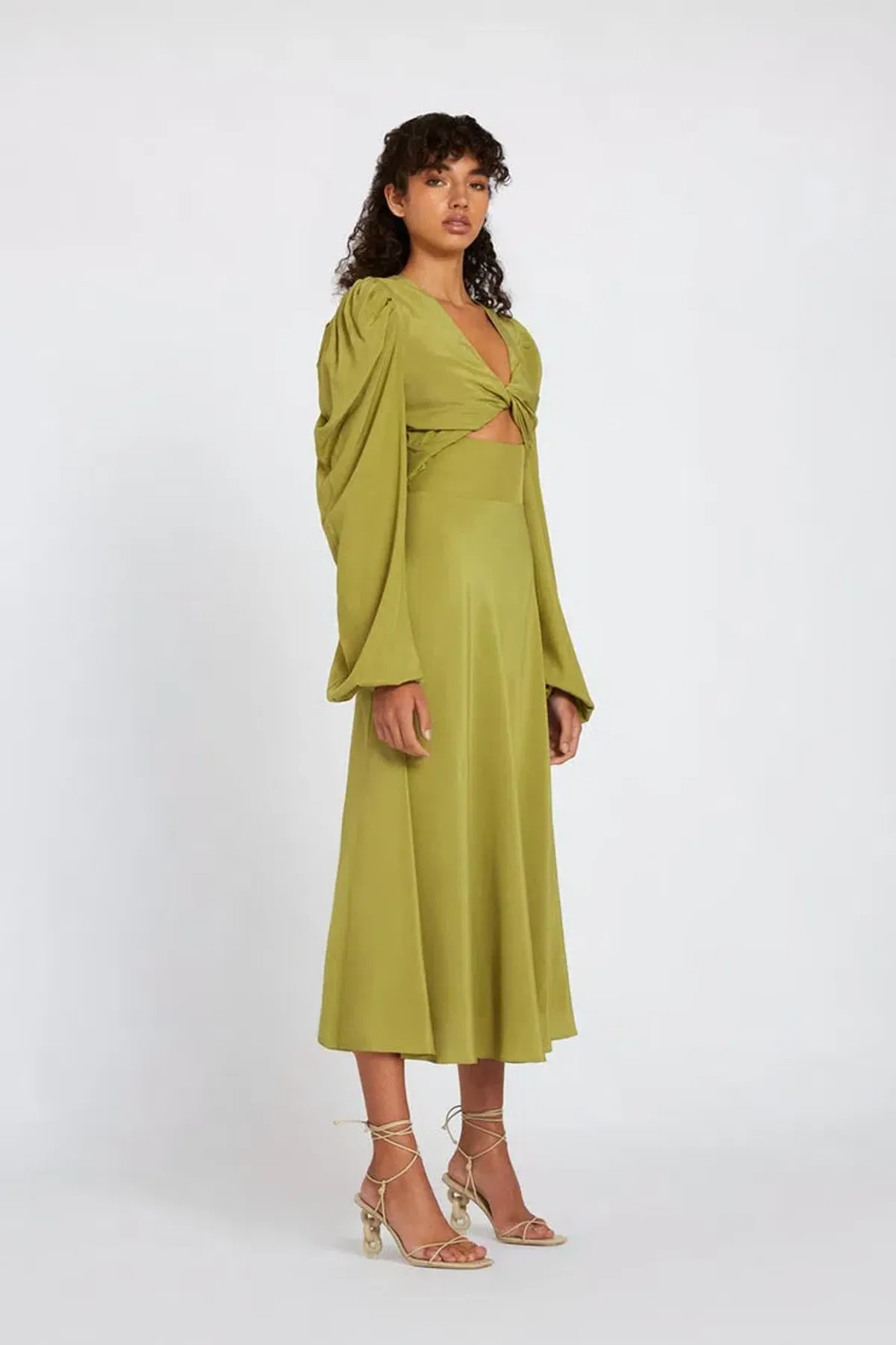 By Johnny Emily Twist Midi Dress Green Size 6 - Image 2