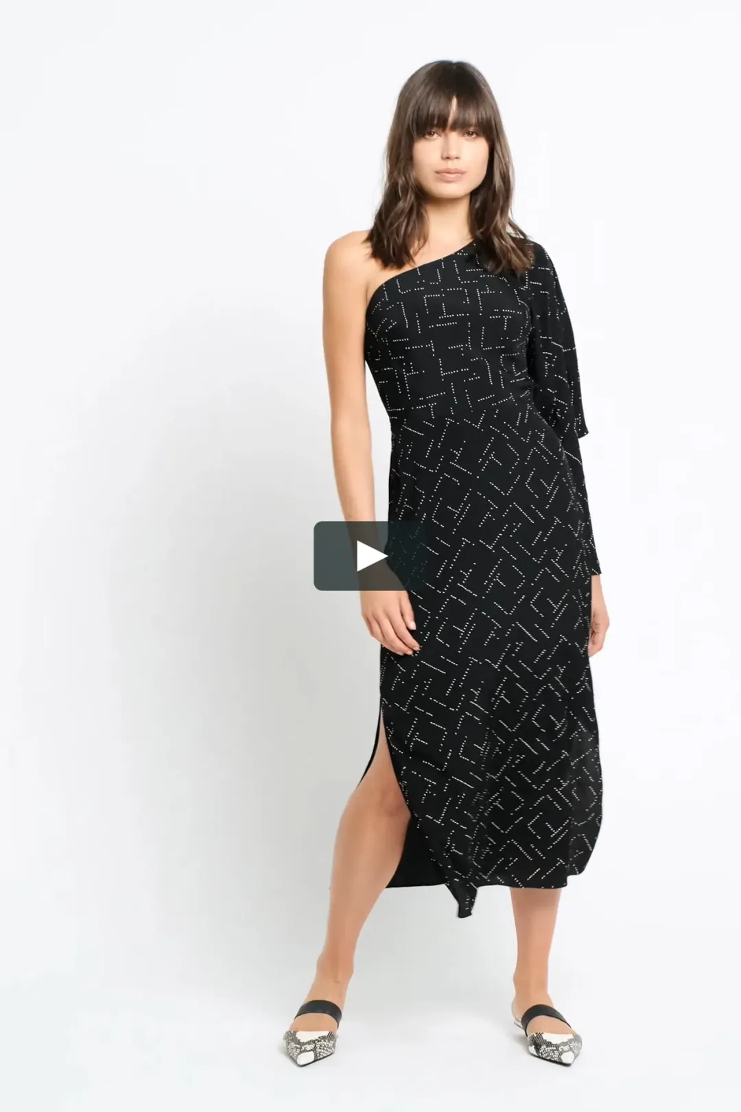 Sass & Bide Space Oddity One Shoulder Dress Black Size 14 for rent on The Volte - main image