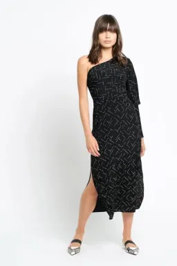 Sass & Bide Space Oddity One Shoulder Dress Black Size 8 for rent on The Volte - image 3