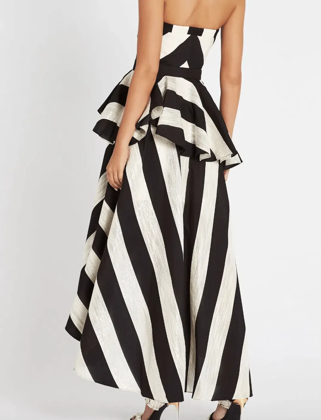 Sass & Bide The Stripe Asymmetric Dress Black/White Size 12 for rent on The Volte - main image