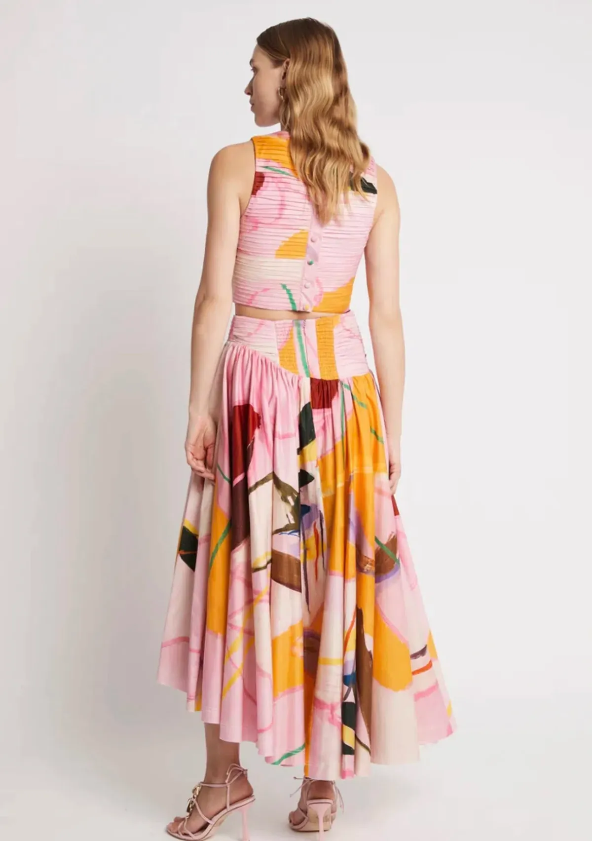 AJE Jolie Asymmetrical Midi Skirt Print Size 6 - Image 2