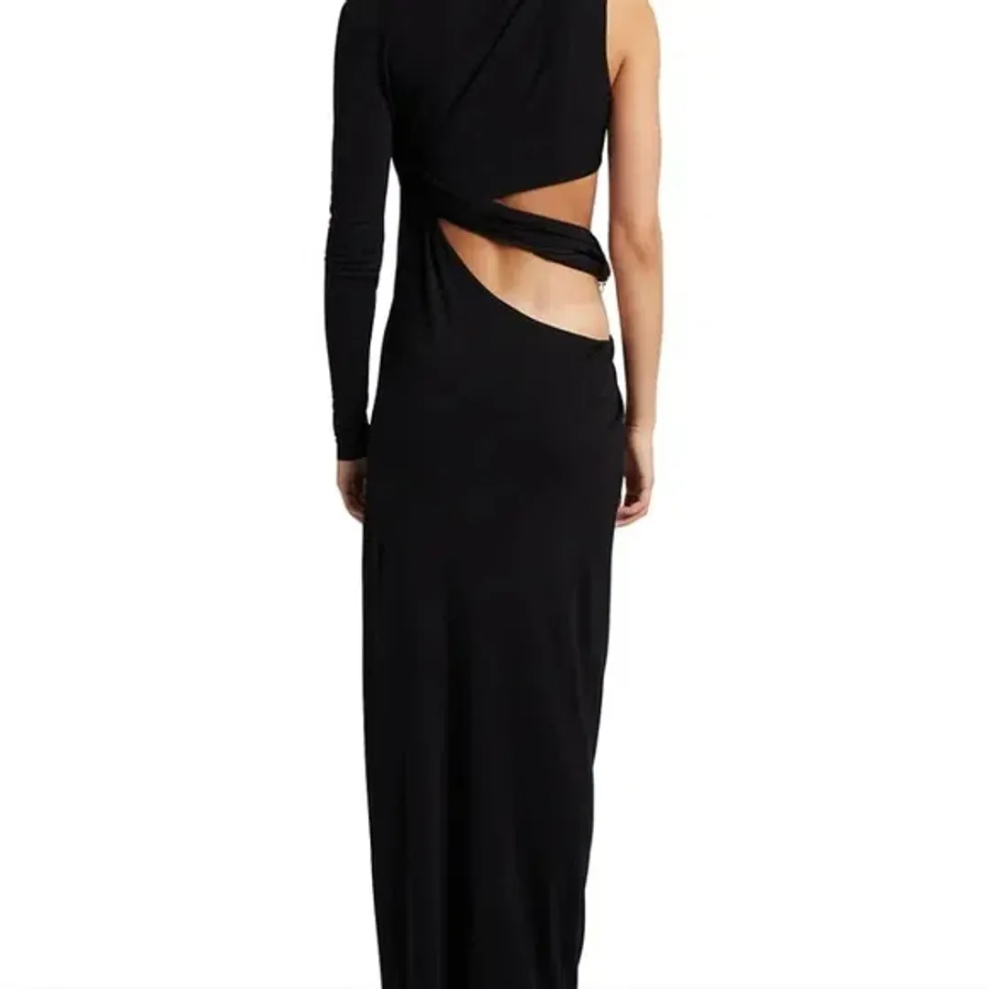 Christopher Esber Coiled Twisted Torso Dress Black Size AU 8 for rent on The Volte - main image