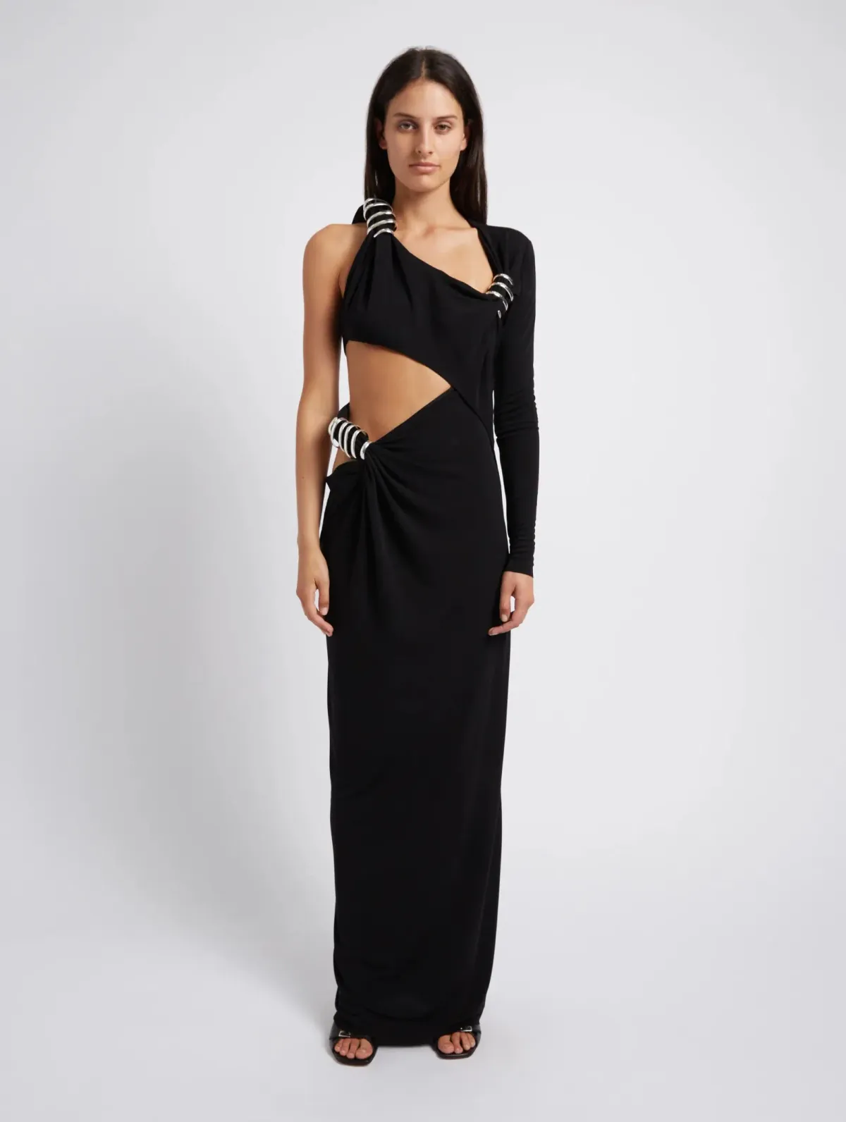 Christopher Esber Coiled Twisted Torso Dress Black Size AU 8 - Image 1