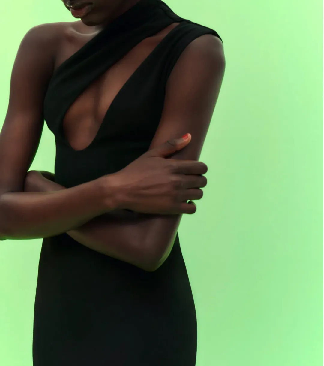 Solace London Krista Maxi Dress Black Size 8 for rent on The Volte - main image