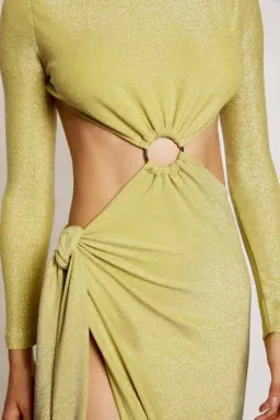 Meshki Christina Gown Shimmer Green Size S/Au 8 for rent on The Volte - image 2