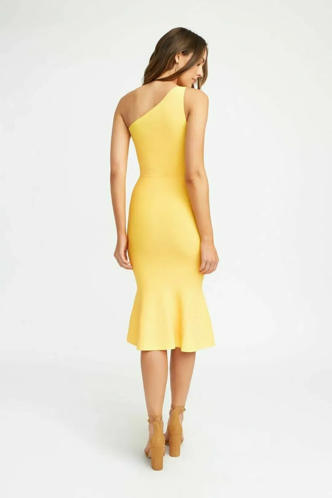 Kookai Florida One Shoulder Dress Lemon Size 6 for rent on The Volte - main image