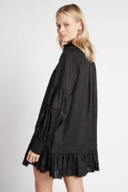 Aje Lotus Shirt Dress Black Size 16 for rent on The Volte - image 3