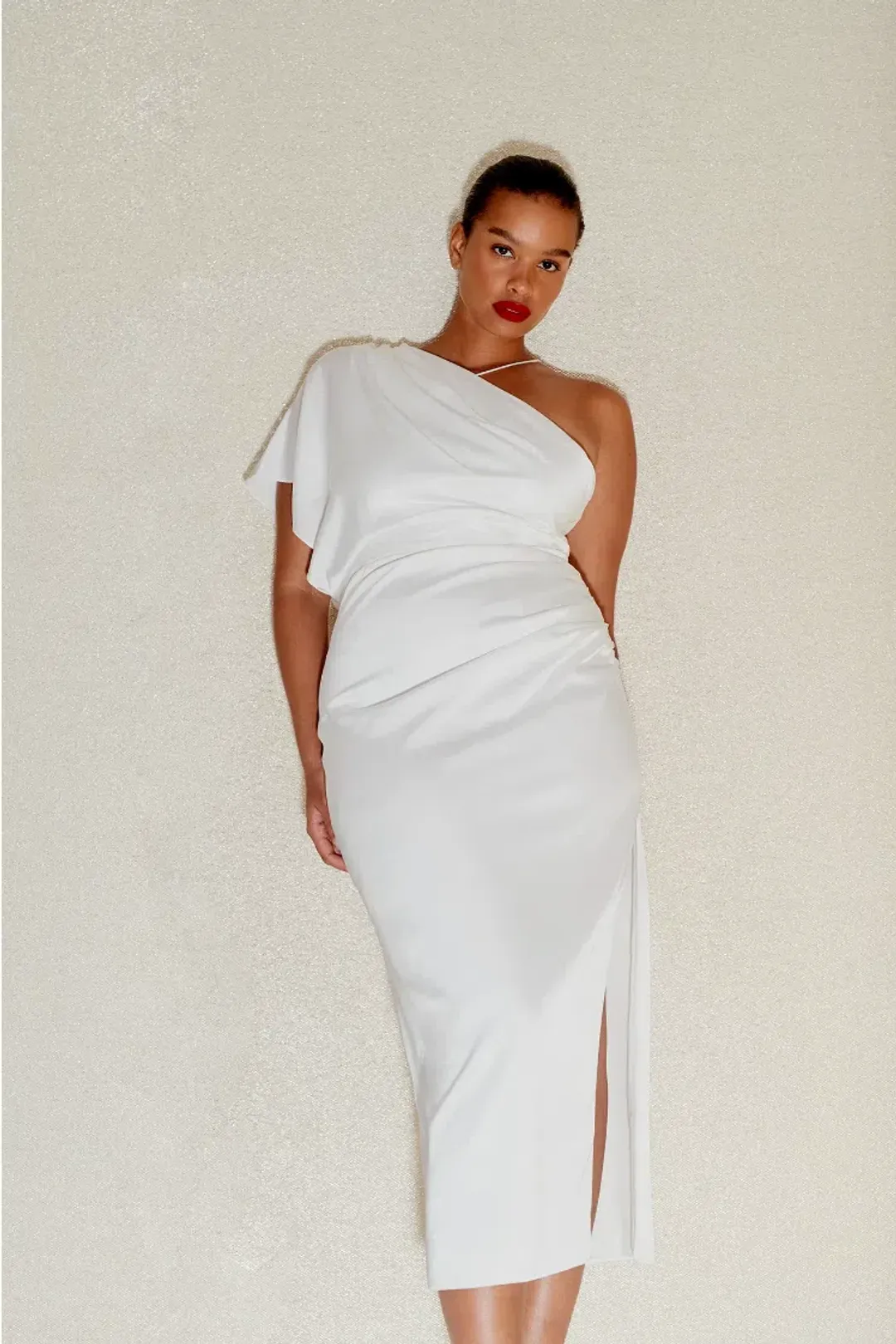 Manning Cartell Heat Asymmetric Dress White Size 10 for rent on The Volte - main image