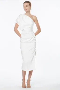 Manning Cartell Heat Asymmetric Dress White Size 10 for rent on The Volte - image 1